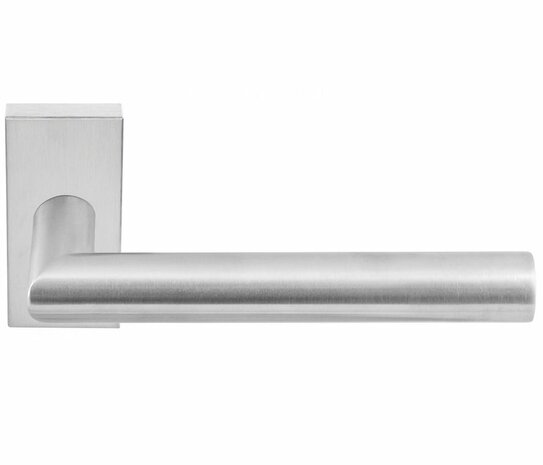 Deurkruk Stoa | rechthoekig rozet | RVS mat