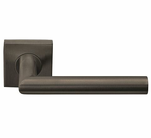 Deurkruk Acantha | geveerd rozet | Brons