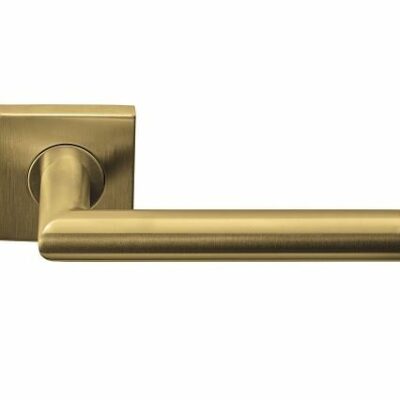 Deurkruk Acantha | geveerd rozet | PVD mat Goud