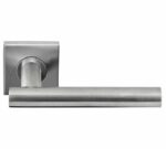 Deurkruk Portara | vierkant rozet | RVS mat