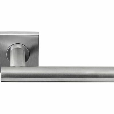 Deurkruk Portara | vierkant rozet | RVS mat