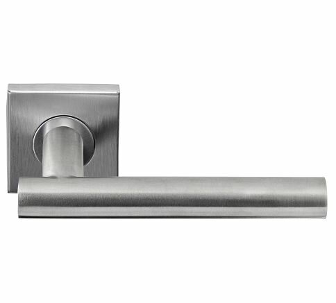 Deurkruk Portara | vierkant rozet | RVS mat