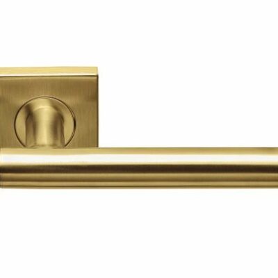 Deurkruk Portara | vierkant rozet | PVD mat goud