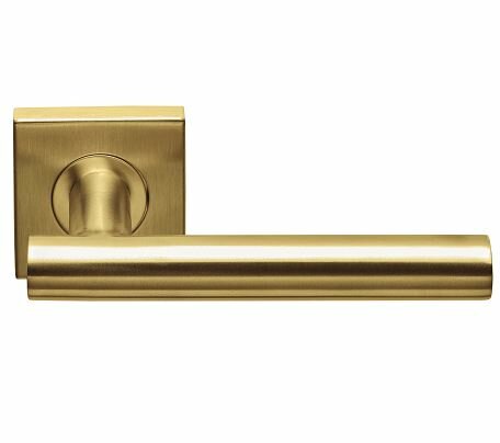 Deurkruk Portara | vierkant rozet | PVD mat goud