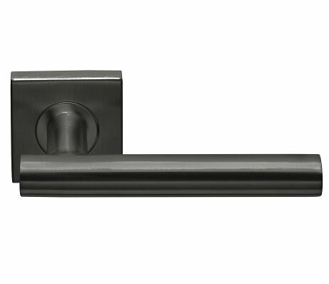 Deurkruk Portara | vierkant rozet | PVD Gunmetal