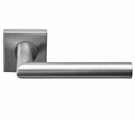 Deurkruk Acantha | geveerd rozet | RVS mat