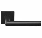 Deurkruk Acantha | geveerd rozet | Zwart mat