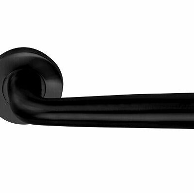 Deurkruk Atriya | ronde rozet | Zwart mat