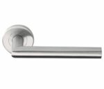 Deurkruk Loggetta | ronde rozet | RVS mat