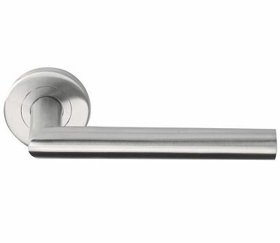 Deurkruk Loggetta | ronde rozet | RVS mat