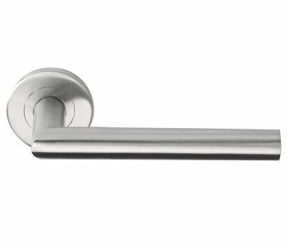 Deurkruk Loggetta | ronde rozet | RVS mat