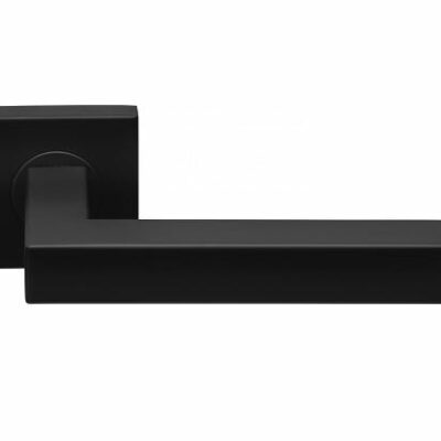 Deurkruk Volaria | vierkant rozet | Zwart mat