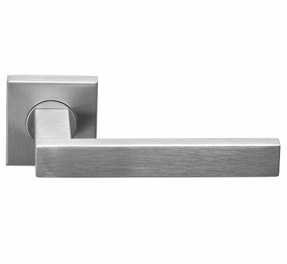 Deurkruk Arqueta | vierkant rozet | RVS mat