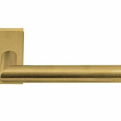 Deurkruk Stoa | rechthoekig rozet | PVD Mat Goud
