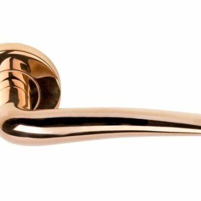 Formani | Deurkruk BASICS LBXX op ronde rozet | PVD Gepolijst Koper