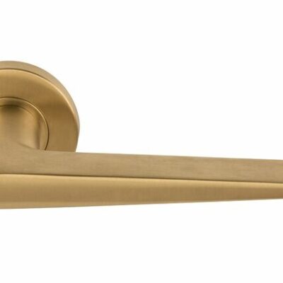 Formani | Deurkruk BASICS LBXXI op ronde rozet | PVD Mat Goud