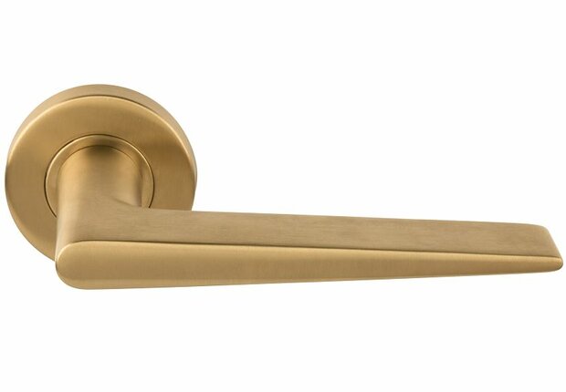 Formani | Deurkruk BASICS LBXXI op ronde rozet | PVD Mat Goud
