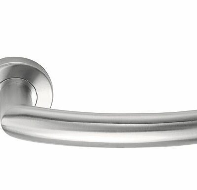 Formani | Deurkruk BASICS LBXIV op ronde rozet | PVD Mat RVS