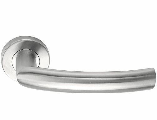 Formani | Deurkruk BASICS LBXIV op ronde rozet | PVD Mat RVS