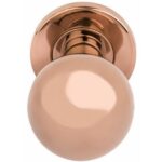 Formani | Voordeurknop BASIC LB501V Vast op Rozet | PVD Gepolijst Koper