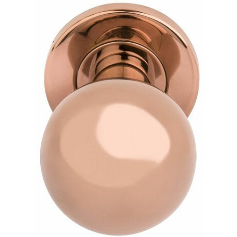 Formani | Voordeurknop BASIC LB501V Vast op Rozet | PVD Gepolijst Koper