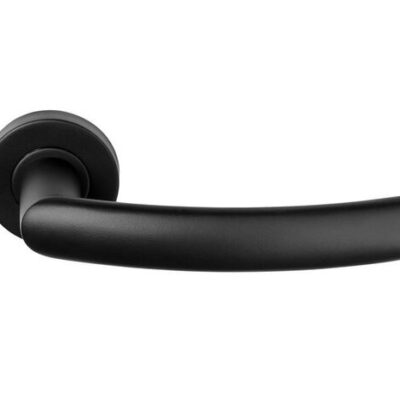 Deurkruk Atriya | ronde rozet | Zwart mat