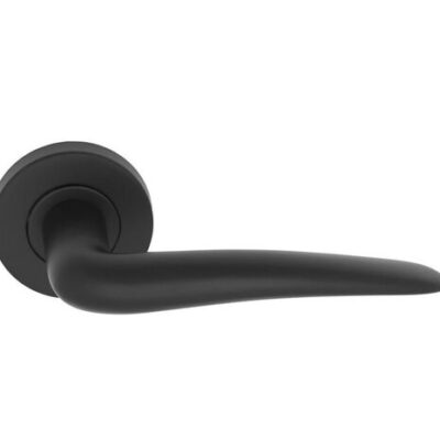 Deurkruk Parapetia | ronde rozet | Zwart mat