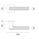 Aprile deurklinken Larice mat goud sf