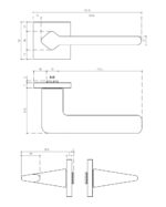 Aprile deurklinken Lila Chroom gepolijst sf