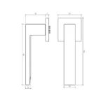 Aprile deurklinken Pina vierkant mat nikkel sf