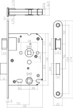 Intersteel Deurbeslag Set Toiletslot 63/8mm Wit Met Deurkruk Bastian en WC-Sluiting Wit