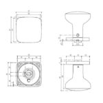 aprile enkele witte deurknop aprile querca vierkan 1