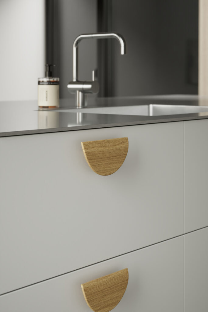 052 - Blank gelakt sfeer, meubelbeslag handgrepen, meubelbeslag, handgrepen