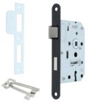 Dag & nachtslot klavier ronde voorplaat zwart 0160.280.5003