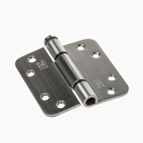 Dulimex Glijlagerscharnier ronde hoeken 3 mm 89x89 mm RVS geborsteld