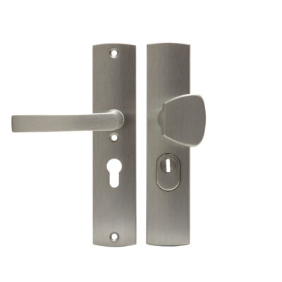 AXA | Veiligheidsbeslag Curve Plus S-knop+kruk Blok | PC72 | Anti-kerntrek | Omkeerbaar | 242x52x13 | Alu | SKG3