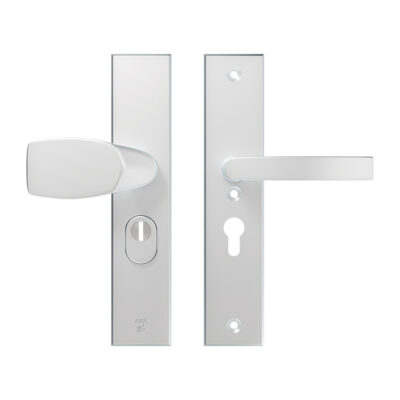 Veiligheidsbeslag Edge Plus Wing-knop+kruk Blok PC55 anti-kerntrek/omkeerbaar/252x52x12/alu. F1/SKG3