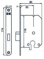 Kastslot euro cilinder ronde voorplaat wit 0160.283.5012