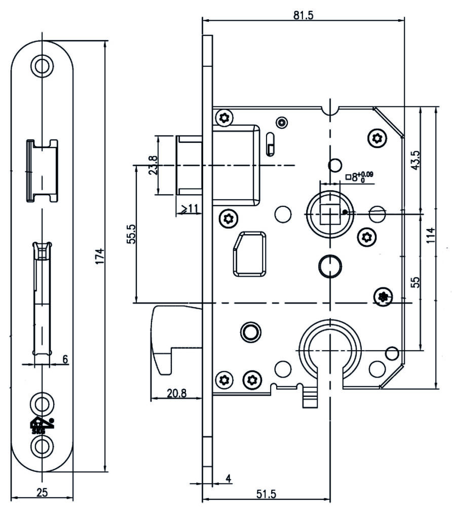 T0160.295.6050 Dulimex Veiligheidsinsteekhaakslot PC55 SKG**® rechte voorplaat RVS met haak, dagschoot, dagschoot omdraaien, dagschoot afstellen, dagschoot online kopen, dagschoot deur, dagschoot blijft hangen
