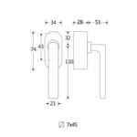 Artitec Mi Satori SKG3 Draaikiepgarnituur afsluitbaar Padania/Elegant mat zwart