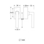 Artitec Mi Satori SKG3 Draaikiepgarnituur afsluitbaar Kare/Bauhaus mat zwart