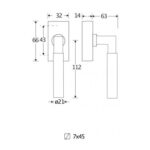 Artitec Mi Satori Draaikiepgarnituur Bauhaus messing antiek brons