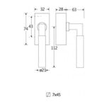 Artitec Mi Satori SKG3 Draaikiepgarnituur afsluitbaar Bauhaus ebben mat nikkel ongelakt