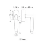 Artitec Mi Satori SKG3 Draaikiepgarnituur afsluitbaar Ton ebben/Elegant messing antiek