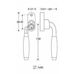 Artitec Mi Satori SKG2 Draaikiep sluiting Ton ebben/smal Links glans nikkel