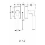 Artitec Mi Satori Draaikiepgarnituur Bauhaus mat nikkel ongelakt
