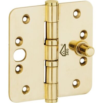 WALLEBROEK MI SATORI 00.4060.90 VEILIGHEIDSSCHARNIER RONDE HOEK 89X89 MM MESSING GEPOLIJST ONGELAKT VLAK W0200.4060.90, deurbeslag, deurbeslag veiligheid, veiligheid deurbeslag, veiligheid, veiligheidsbeslag