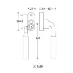Artitec Mi Satori SKG2 Draaikiep sluiting Frankfurt/smal Links glans nikkel