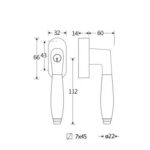 Artitec Mi Satori SKG2 Draaikiep sluiting Bonton Palissander/ovaal messing ongelakt