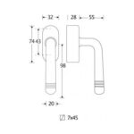 Artitec Mi Satori SKG3 Draaikiepgarnituur afsluitbaar Art-Deco/Elegant glans chroom